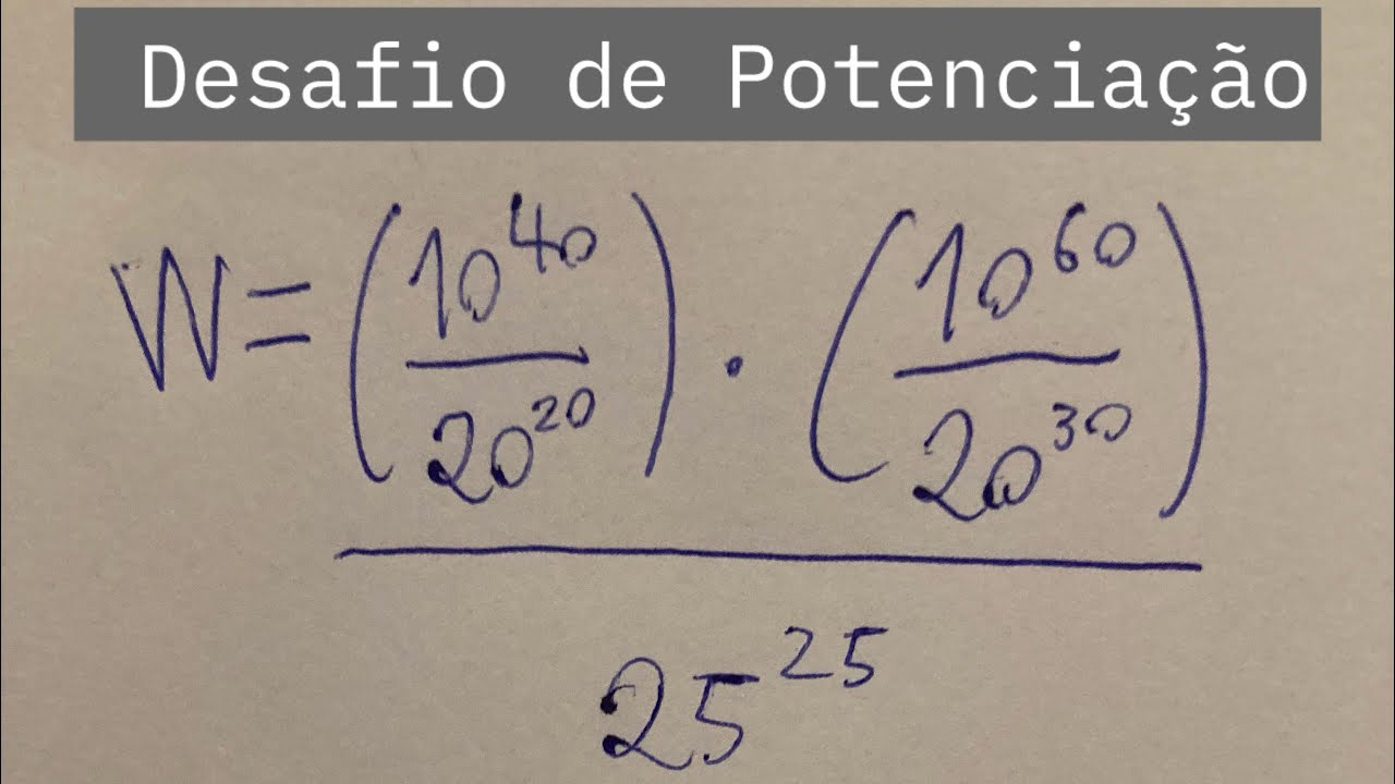 Desafio de potenciação.