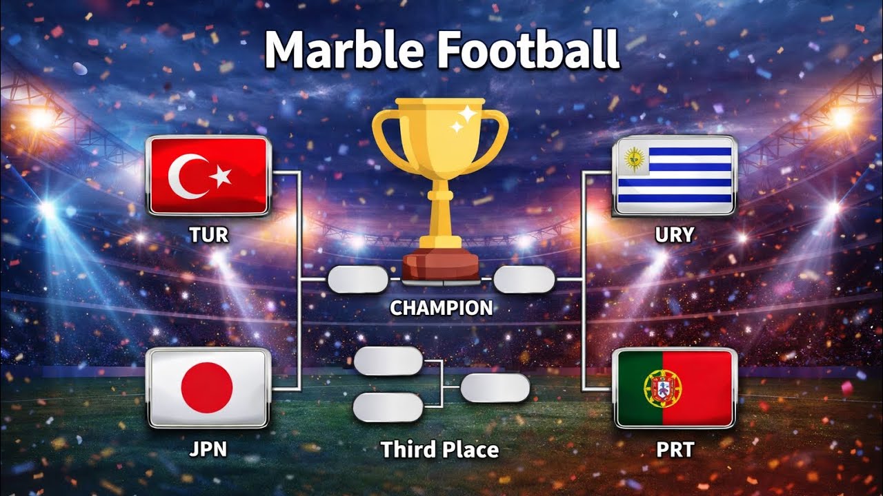 Marble Football Showdown! | Turkey vs Uruguay vs Japan vs Portugal 