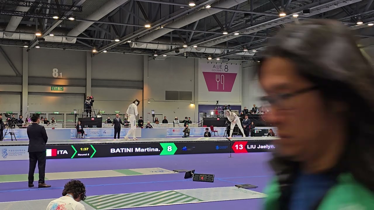 FIE Fencing World Cup 2025 Jan (HK) Women's foil Semi LIU Jaelyn vs BATINI Martina 20250111
