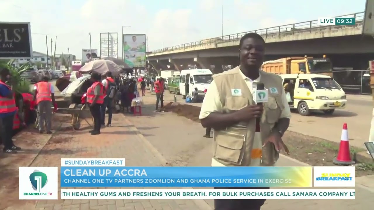 Clean Up Accra: Channel One TV Partners Zoomlion & Ghana Police Service in Major Sanitation Exercise