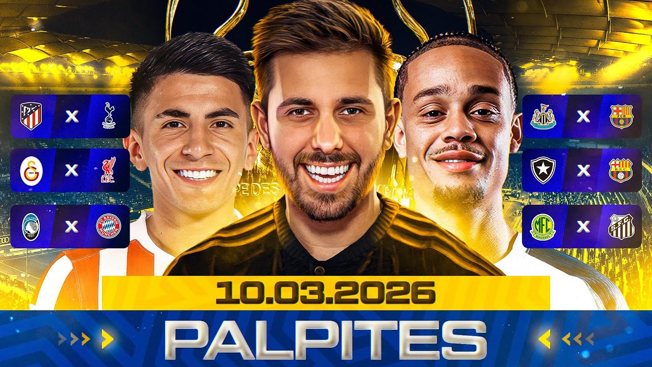 PALPITES DE FUTEBOL DO DIA 10 03 2026 + BILHETE PRONTO E MÚLTIPLA ODD ALTA