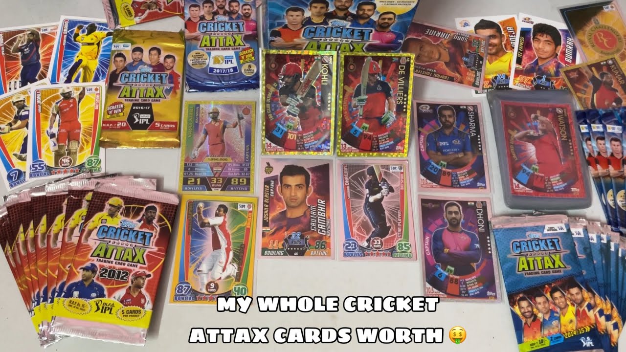 My whole cricket attax cards collection in hindi india