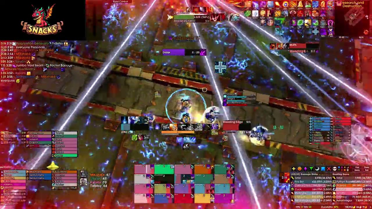 Snacks vs Mythic Sprocketmonger Lockenstock (Fire Mage POV)