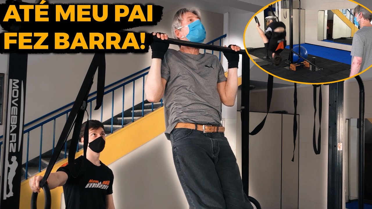TREINEI CALISTENIA COM MEU PAI!