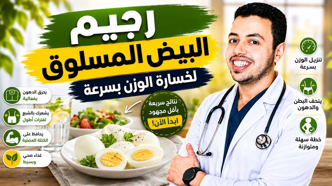 دايت البيض المسلوق - رجيم البيض المسلوق لخسارة الوزن بسرعة - هل البيض المسلوق يزيد الوزن