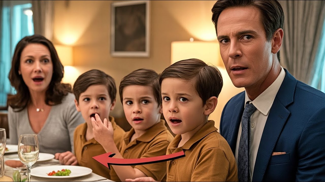 REVEALED: Millionaire’s Dinner Surprise—He Discovers Three IDENTICAL Twins With Unexpected Ties!