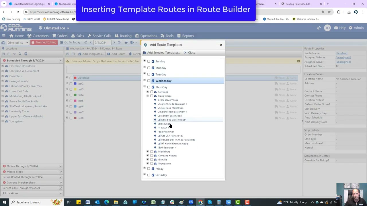 Training Inserting Template Routes in Route Builder