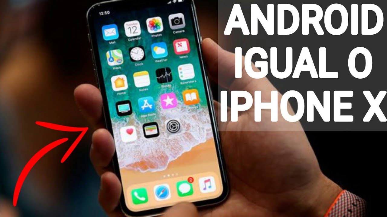 Como Deixar o Android Igual ao iPhone X!