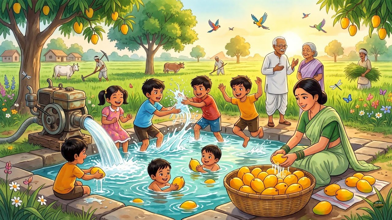90s की बचपन की यादें | नानी के गाँव की ट्रेन यात्रा, आम का बगीचा और बारिश की मस्ती | Ghibli Story