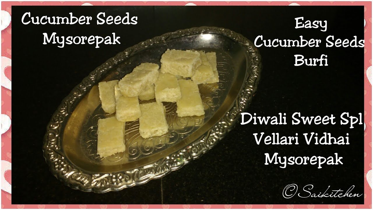 Cucumber Seeds Mysorepak - Diwali Spl ||வெள்ளரி விதை மைசூர்பாக்|| Sweet with Reduced Ghee Recipe ||