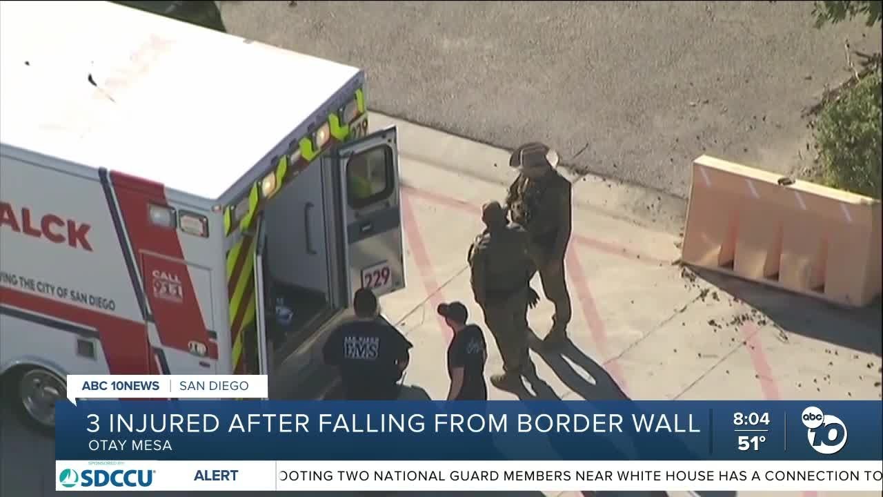 THREE FALL FROM BORDER WALL