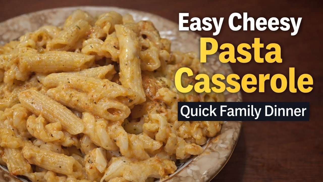 Easy Cheesy Pasta Casserole (A Pantry-Friendly Weeknight Dinner)