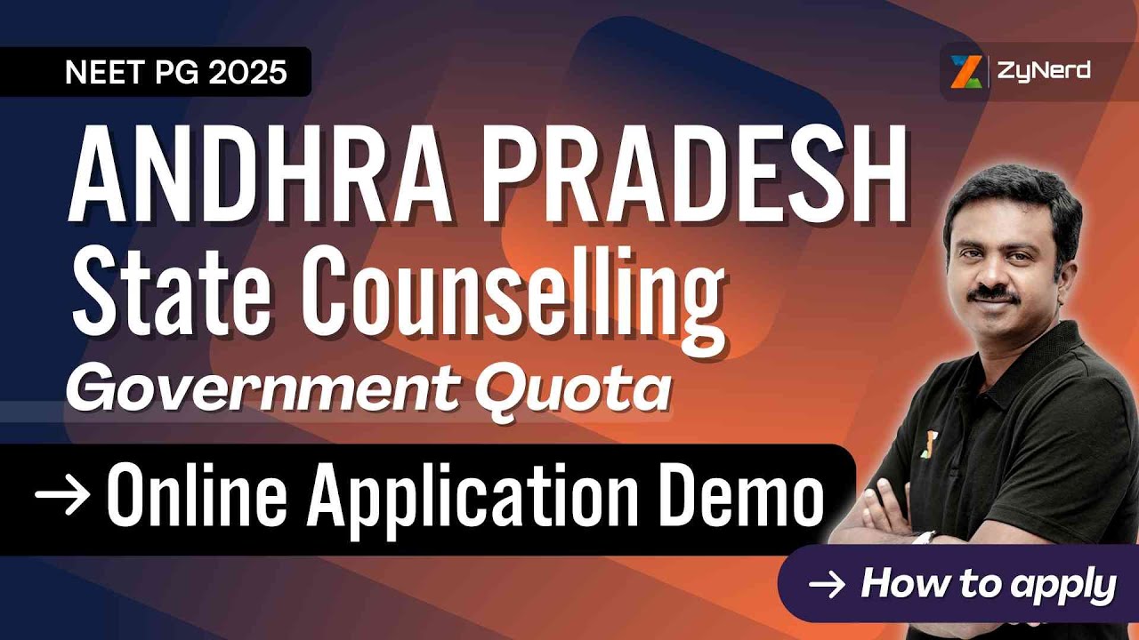 Andhra Pradesh State Counselling Govt Quota - How to apply | Online Application Demo | NEET PG 2025
