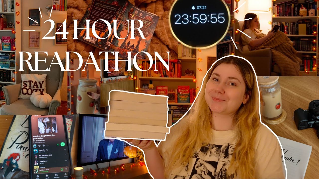 24-часовой марафон чтения 📚 | Видеоблог о читательском челлендже - сколько книг я смогу прочитать...