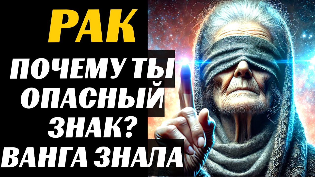 😱🔮РАК, Баба Ванга раскрыла, почему тебя считают самым опасным знаком зодиака.
