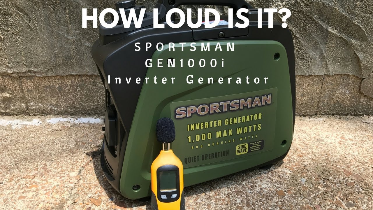 How loud is the Sportsman GEN1000i 800 / 1000 watt Inverter Generator?