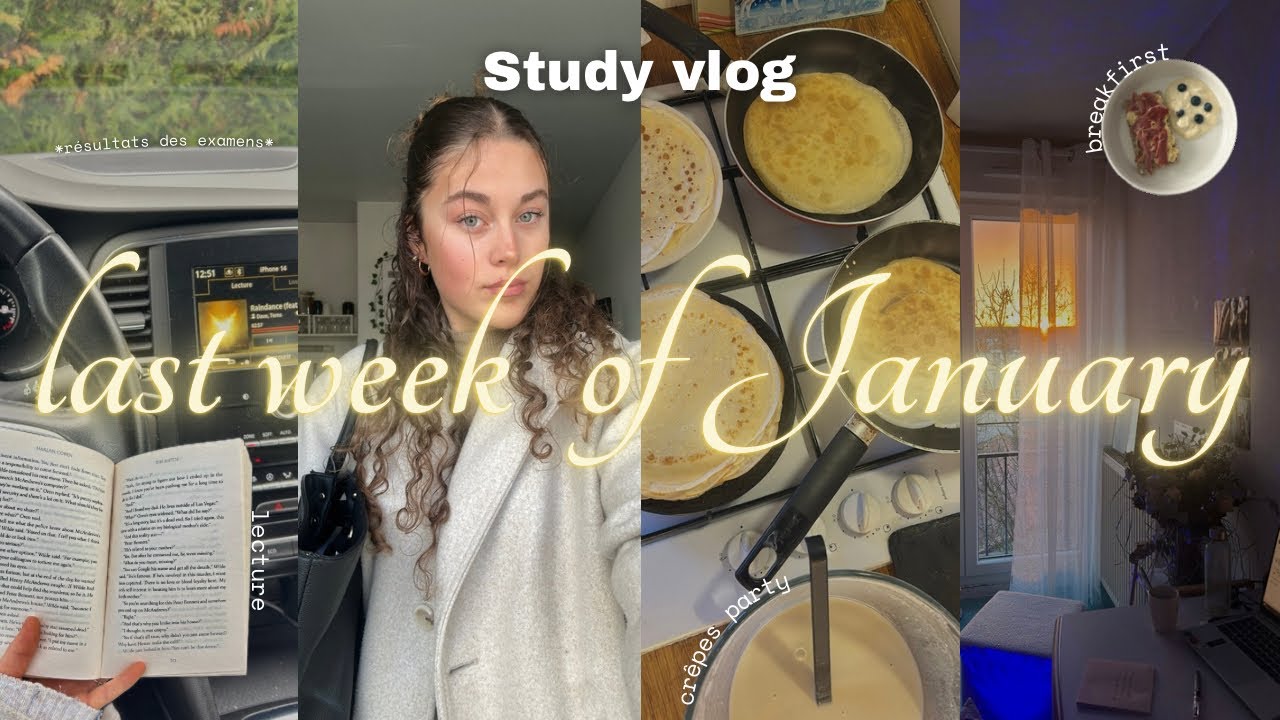 dernière semaine de janvier - study vlog ( résultats examens, chandeleur, lecture, courses...)
