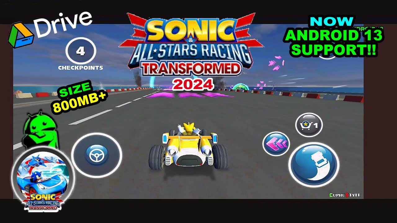 WOW!! Sonic & All-Stars Racing Transformed - Android 13 Gameplay
