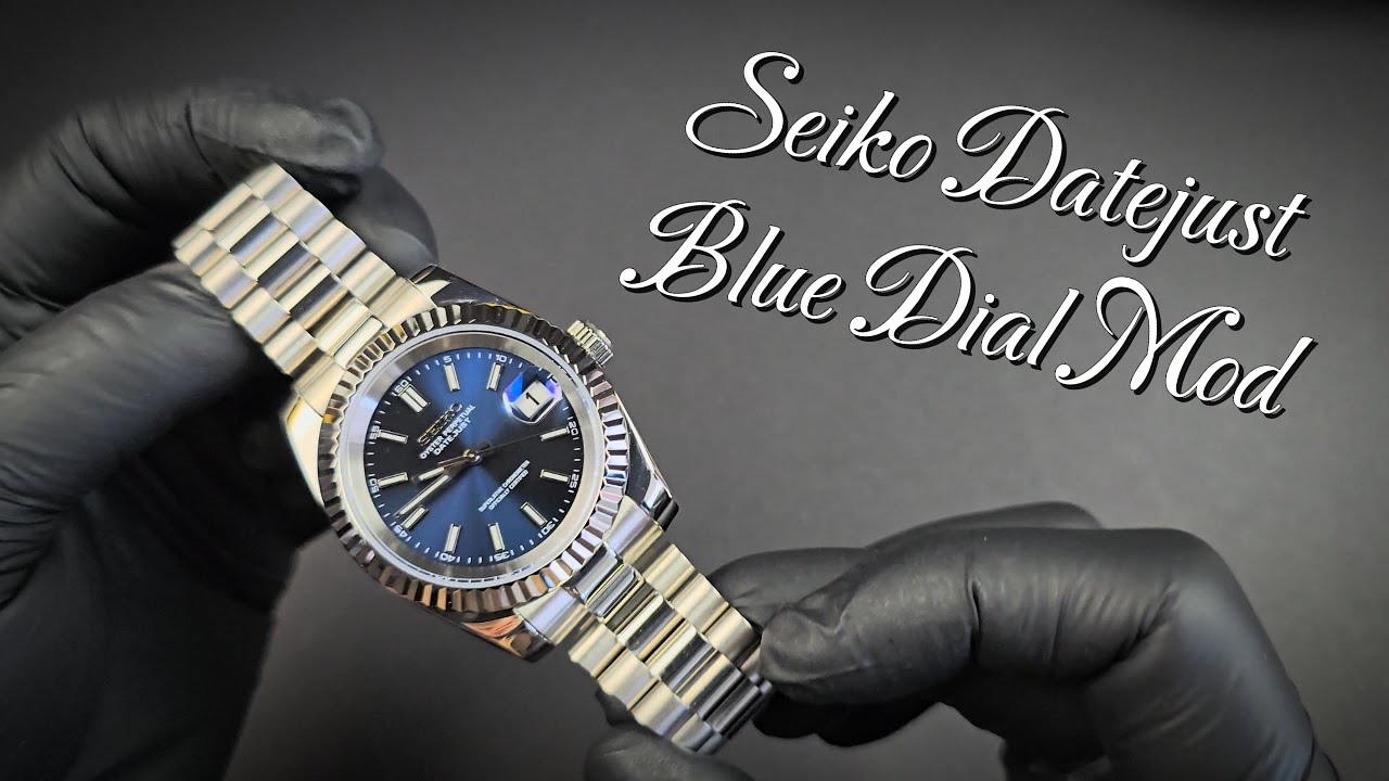 Seiko Datejust Blue Dial Mod 