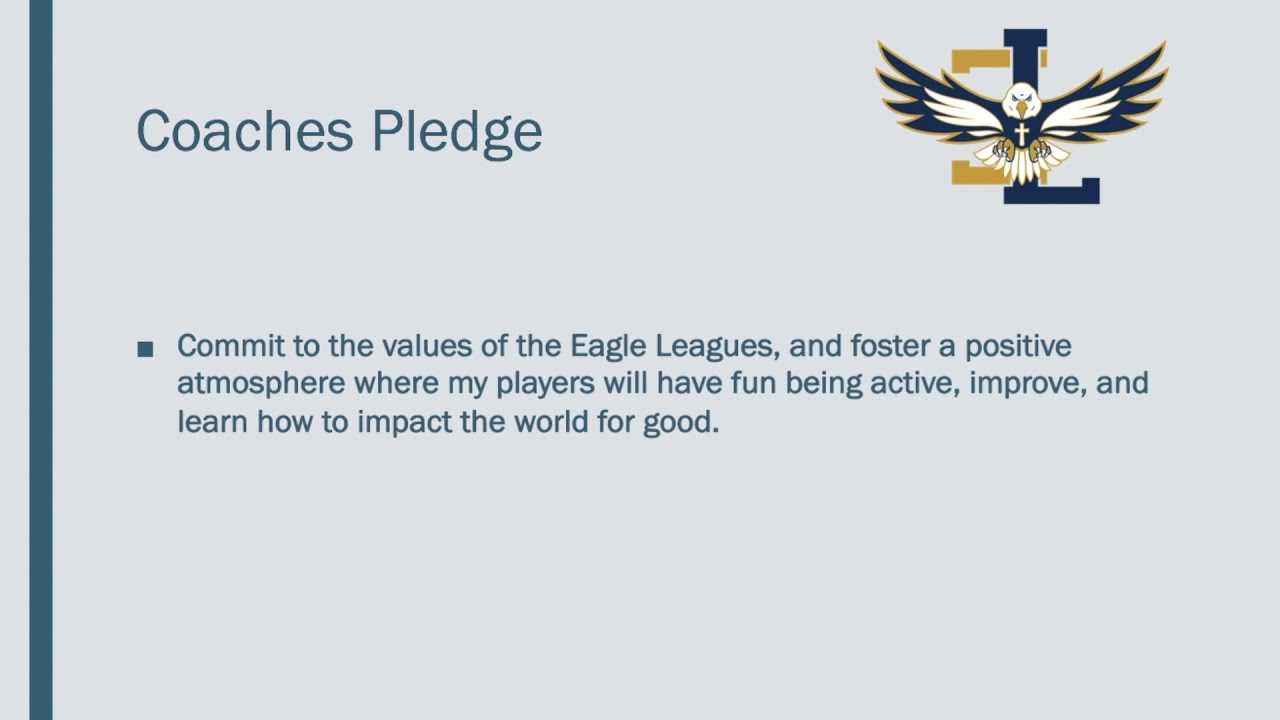 Eagle League Coaching Strategies Video