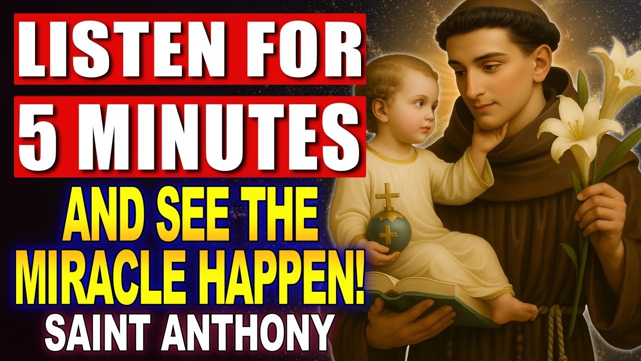 💖POWERFUL PRAYER TO RECEIVE AN URGENT MIRACLE 🙏 ST. ANTHONY OF PADUA - DO IT AND RECEIVE!