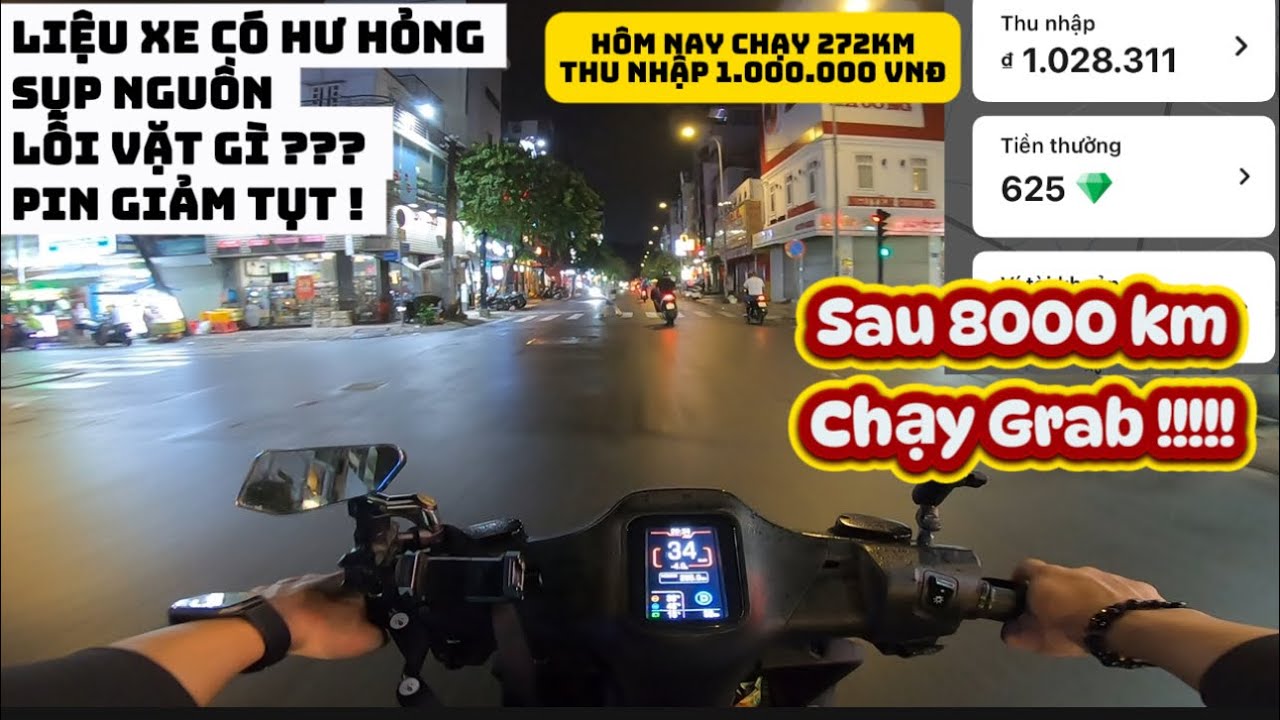 DATBIKE QUANTUM S2 SAU 8.000 KM CHẠY GRAB – 1 LẦN SẠC KIẾM 1 TRIỆU ĐỒNG, XE CÒN NGON KHÔNG ? 