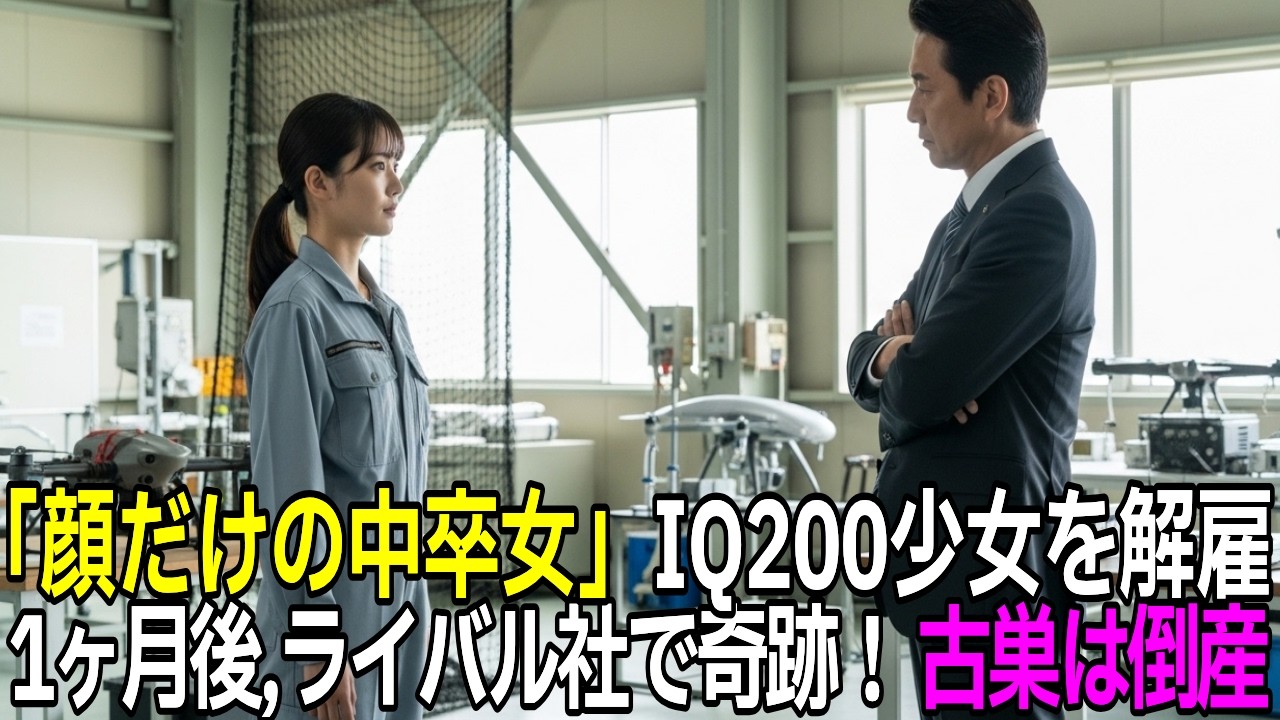IQ200の少女を 「顔だけの中卒女」と切り捨てた大手ドローン会社…ライバル社に移った彼女が1ヶ月で起こした奇跡と悲惨な末路【感動する話】【朗読】