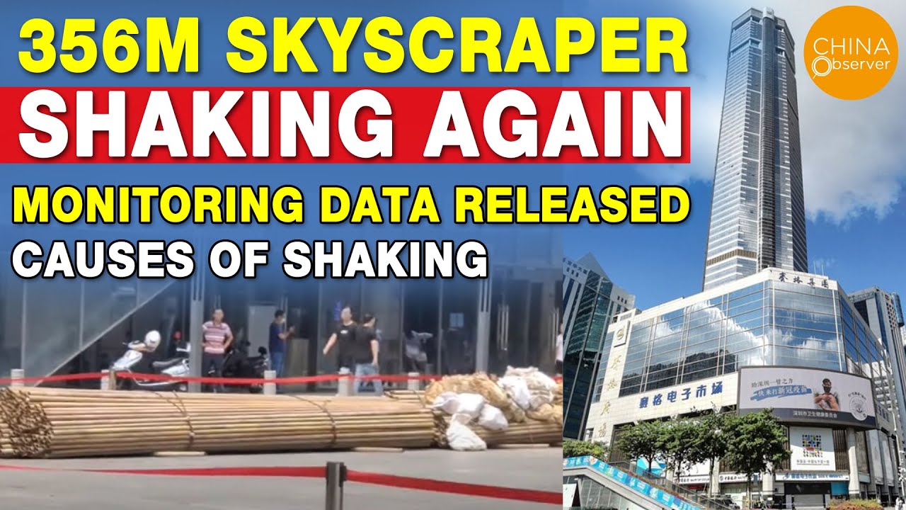 356m Tall Skyscraper Shaking Again, Monitoring Data released, analysis of the causes of shaking