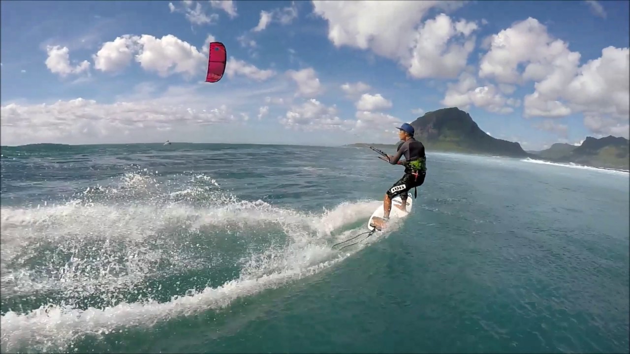 Jeremy Chan kitesurfing in Mauritius - Manawa 6 Jan 2017