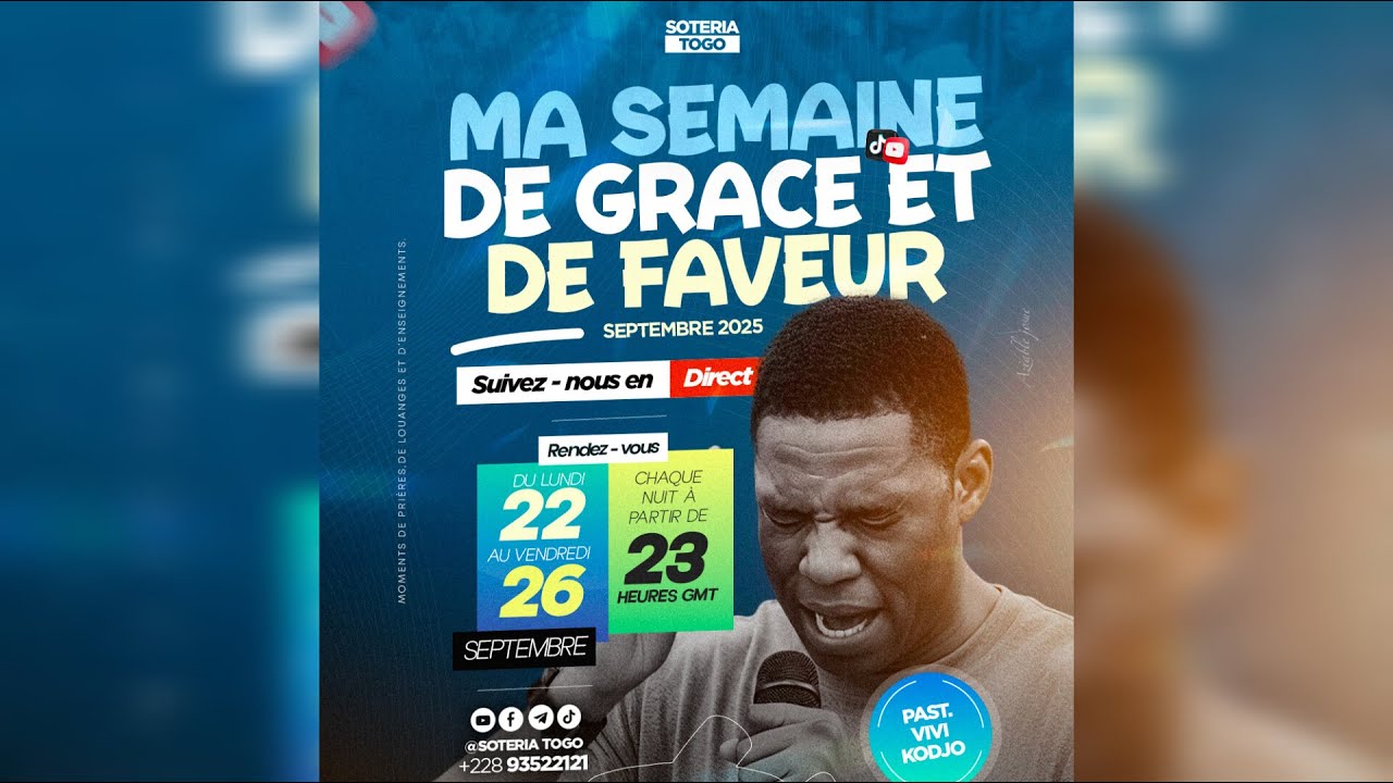 🇹🇬 MA SEMAINE DE GRÂCE ET DE FAVEUR | SEPTEMBRE 2025 | 2ème NUIT | MARDI 23 SEPTEMBRE 2025