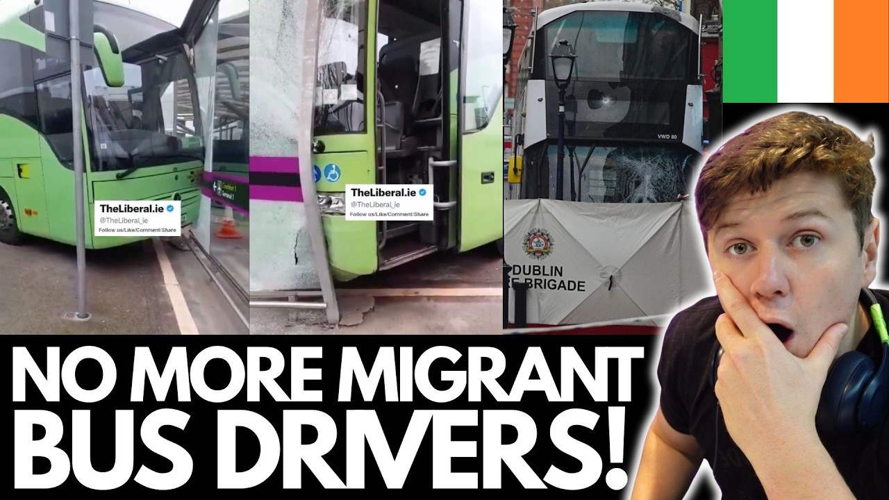 MIGRANT Bus CRASHES Into Dublin Airport Terminal!!