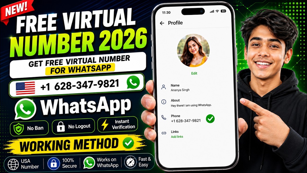 Free Virtual Number for WhatsApp | Easy Setup Guide (2026) ✅