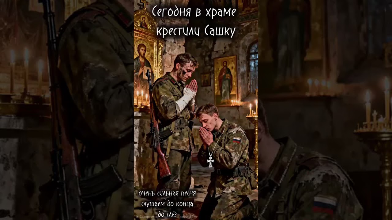Сегодня в храме крестили Сашку.