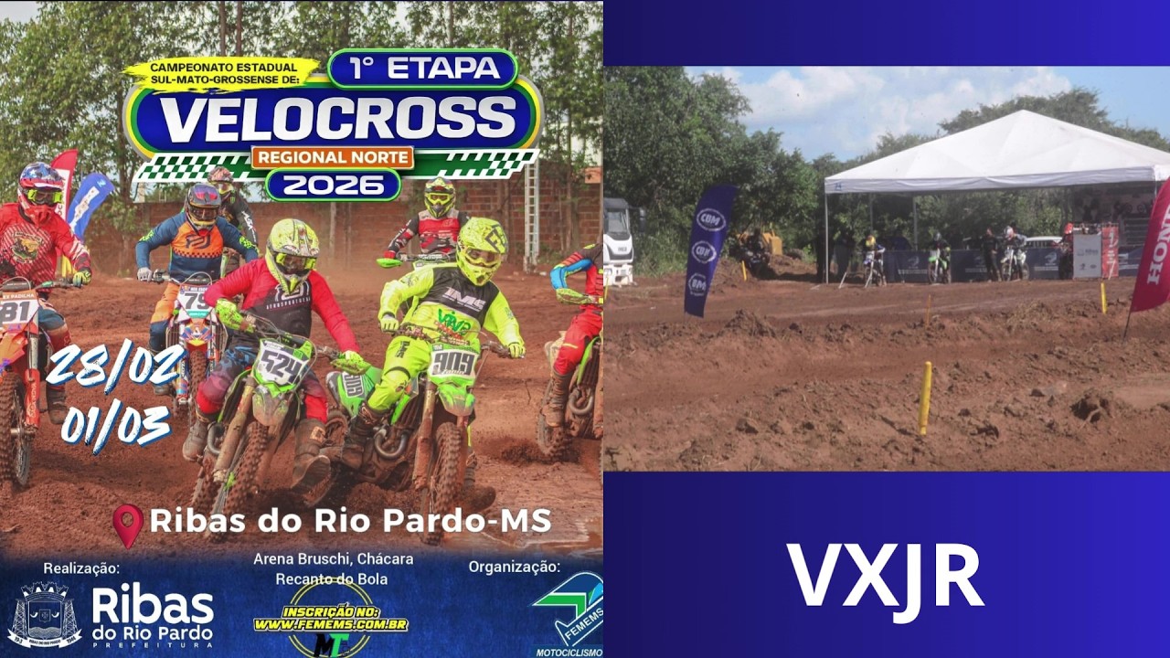 VXJR na abertura do Sul-mato-grossense de Velocross em Ribas do Rio Pardo 2026