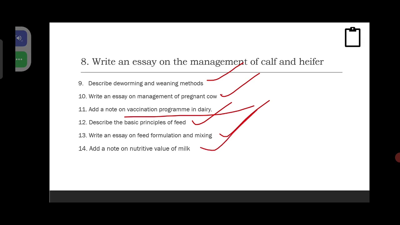 Dairy technology Skill development course important questions