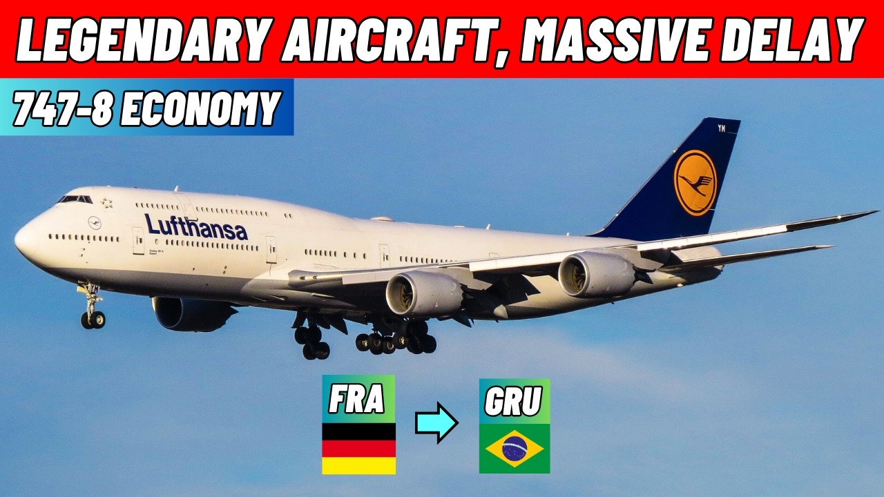 Flying the Queen of the Skies ✈️ Lufthansa 747-8 From Germany to Brazil in Economy