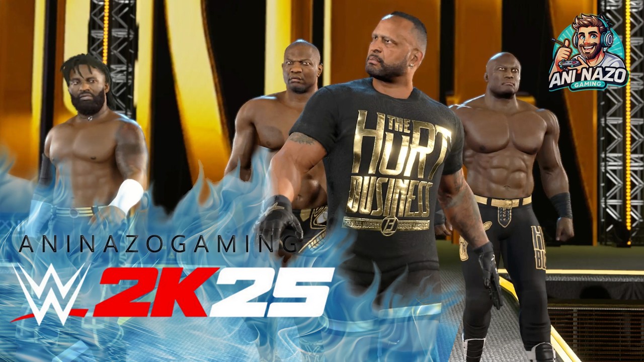 THE HURT BUSINESS is back | Full 4-Man Entrance w/ commentary | WWE 2K25 Mod Gameplay