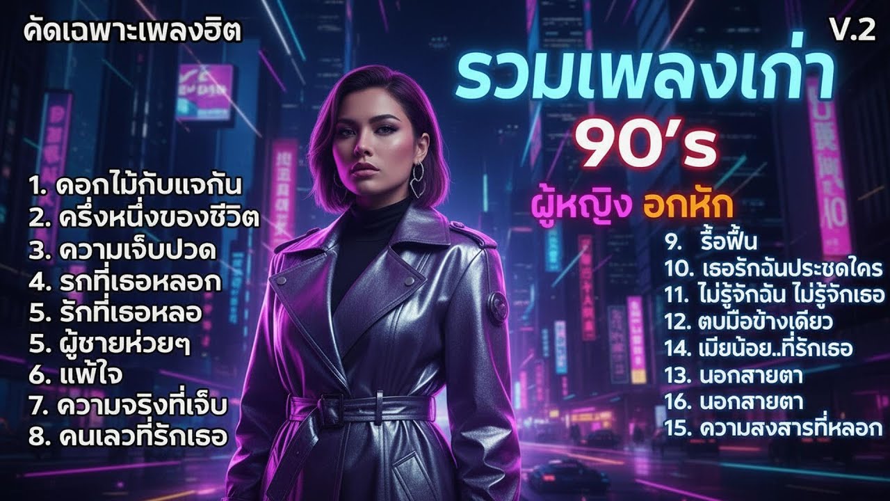 รวมเพลงฮิตยุค 90 V.2 คัดเฉพาะเพลงฮิต | Cover เพลงผู้หญิงร้อง | ผู้หญิงอกหัก | เพลงเพราะฟังต่อเนื่อ