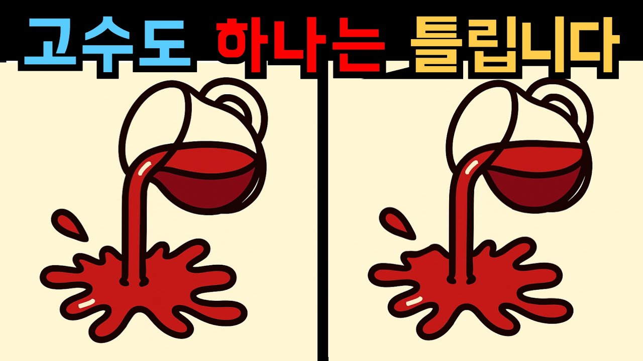 【다른그림찾기】인지력·집중력 퀴즈! 고수도 틀려요【틀린그림찾기】