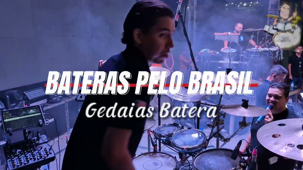 Gedaias Batera tocando com Banda Som e Louvor 2025