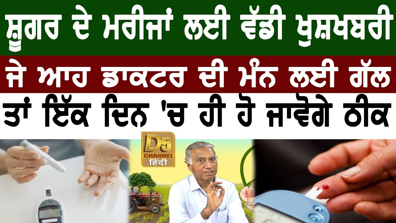 Sugar ਦੇ ਮਰੀਜਾਂ ਲਈ ਵੱਡੀ ਖੁਸ਼ਖਬਰੀ, ਜੇ ਆਹ ਡਾਕਟਰ ਦੀ ਮੰਨ ਲਈ ਗੱਲ, ਤਾਂ ਇੱਕ ਦਿਨ 'ਚ ਹੀ ਹੋ ਜਾਵੋਗੇ ਠੀਕ ||