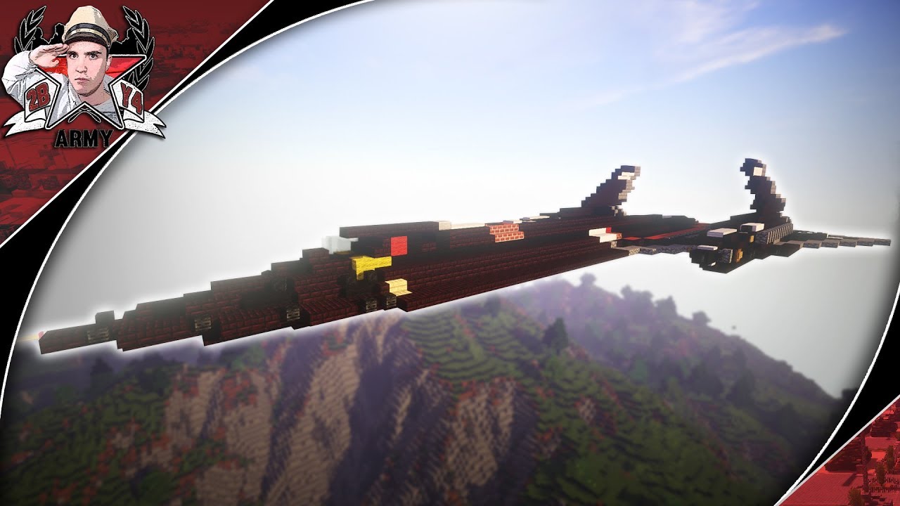 Minecraft: Cold War SR-71 | Strategic Reconnaissance Aircraft Tutorial (In-Flight + Landed Version)
