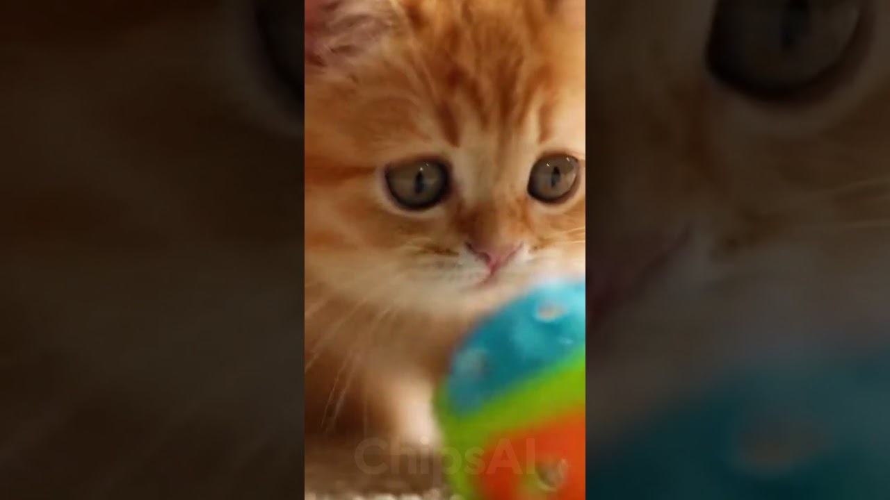 Adorable orange kitten reaction to a toy sound is too cute 😻🐾 