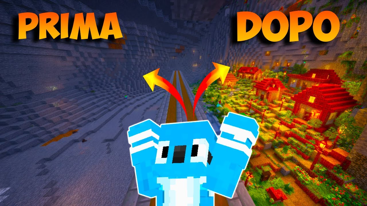 TRASFORMO UNA CAVERNA IN UN VILLAGGIO SEGRETO SU MINECRAFT | Minecraft ITA #4 (prima parte)