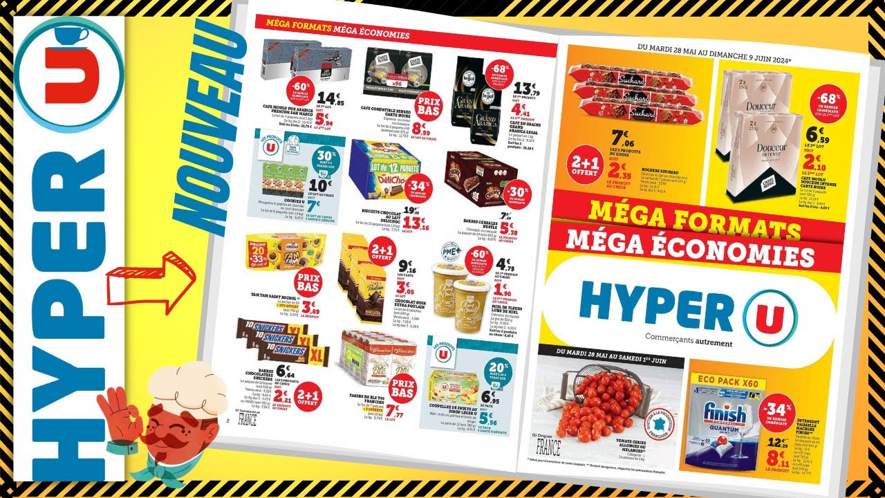 catalogue HYPER U du 28 mai au 9 juin 2024 💛 MÉGA FORMATS MÉGA ÉCONOMIES - FRANCE