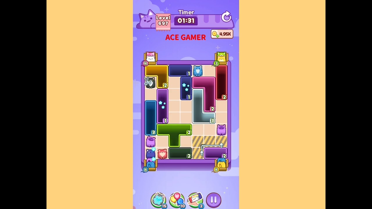 Drop the cat level 697 walkthrough solution 
