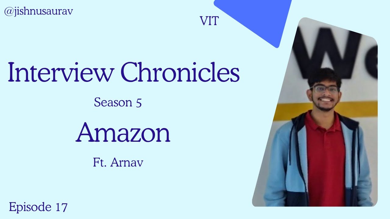 Опыт собеседований на Amazon | Хроники собеседований | CSE | VIT 2026 | 