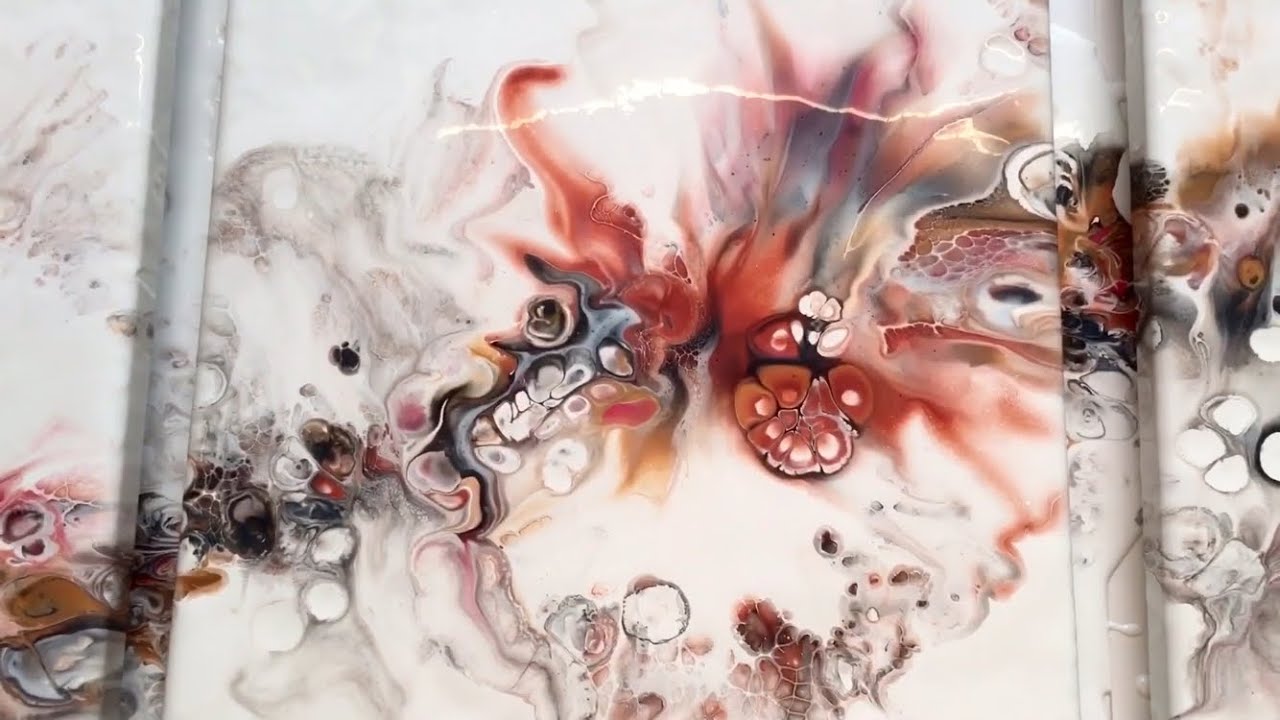 Acrylic Pouring #82: DUTCH POUR TRIPTYCH❣️ARTEZA METALLICS ✨ AWSOME 😱Discountcode in discriptionbox!