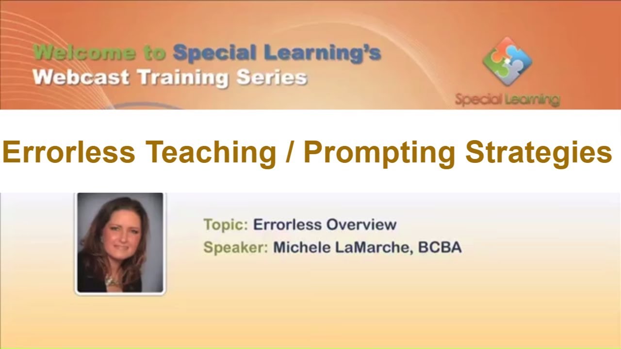 Errorless Teaching and Prompting