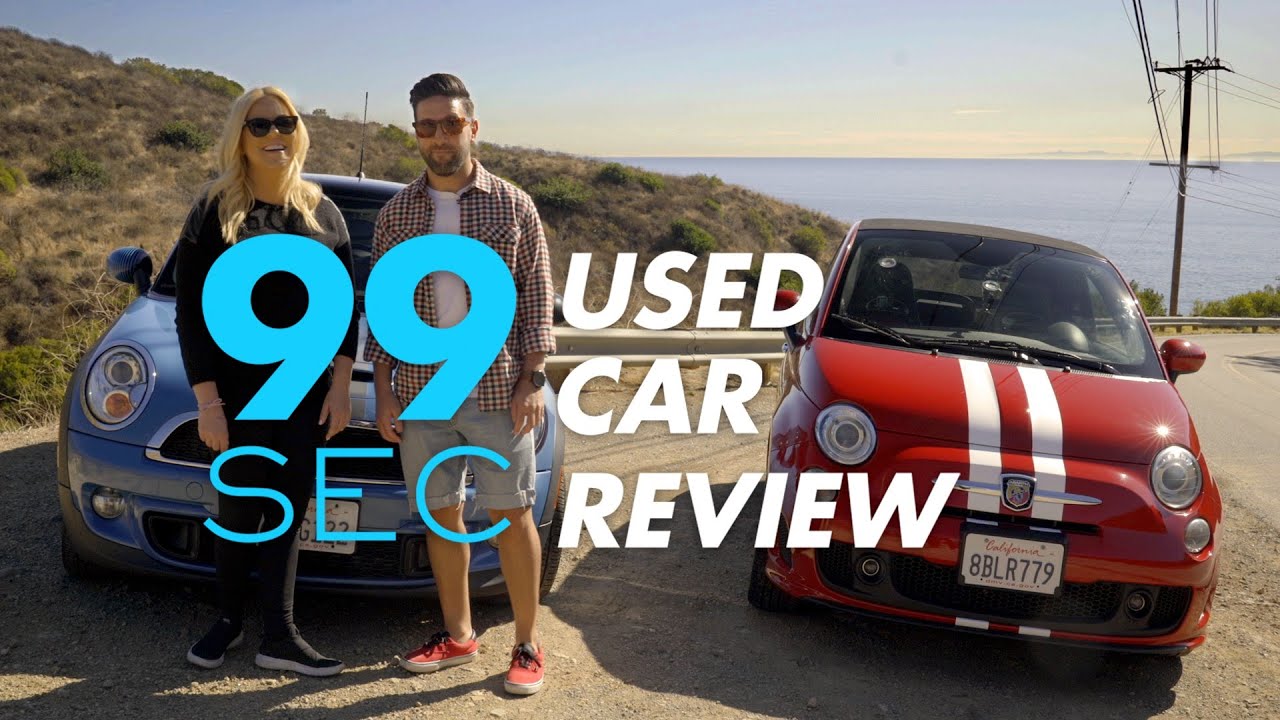 Fiat 500 Abarth vs Mini Cooper S Reviewed @ 99Sec Reviews, Episode 1 (Derek D & Molly Saleen)